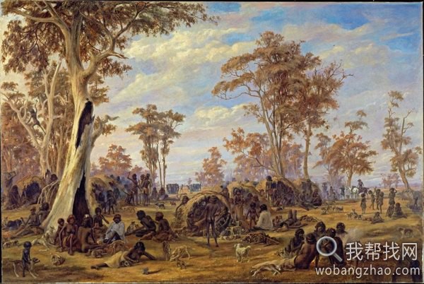 Alexander Schramm Adelaidea tribe of natives on the banks of the river Torrens .jpg