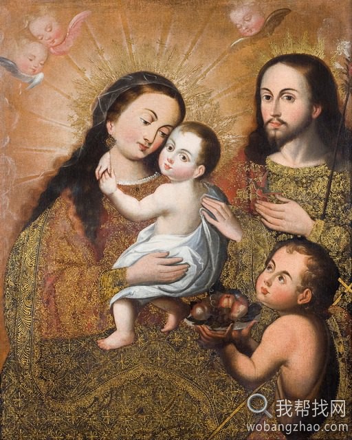 Anonymous Cusco School Holy Family with Saint John and a Goldfinch .jpg