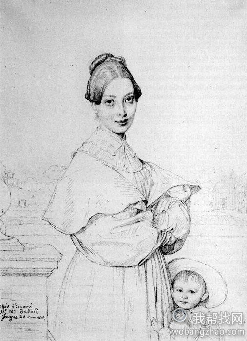 安格尔法国画家Jean Auguste Dominique Ingres素描2.jpg