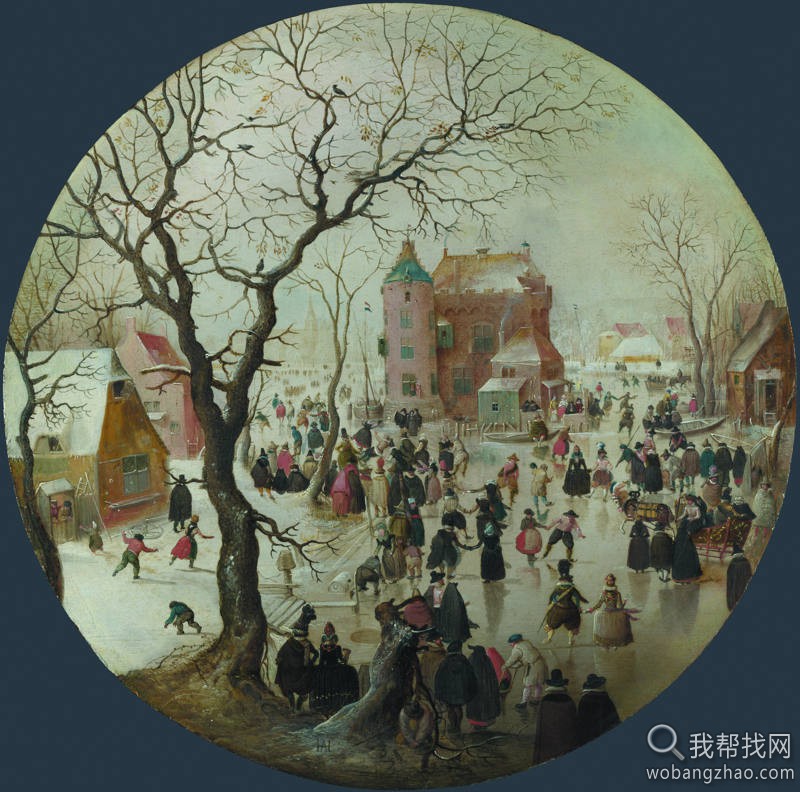 Hendrick Avercamp - A Winter Scene with Skaters near a Castle.jpg